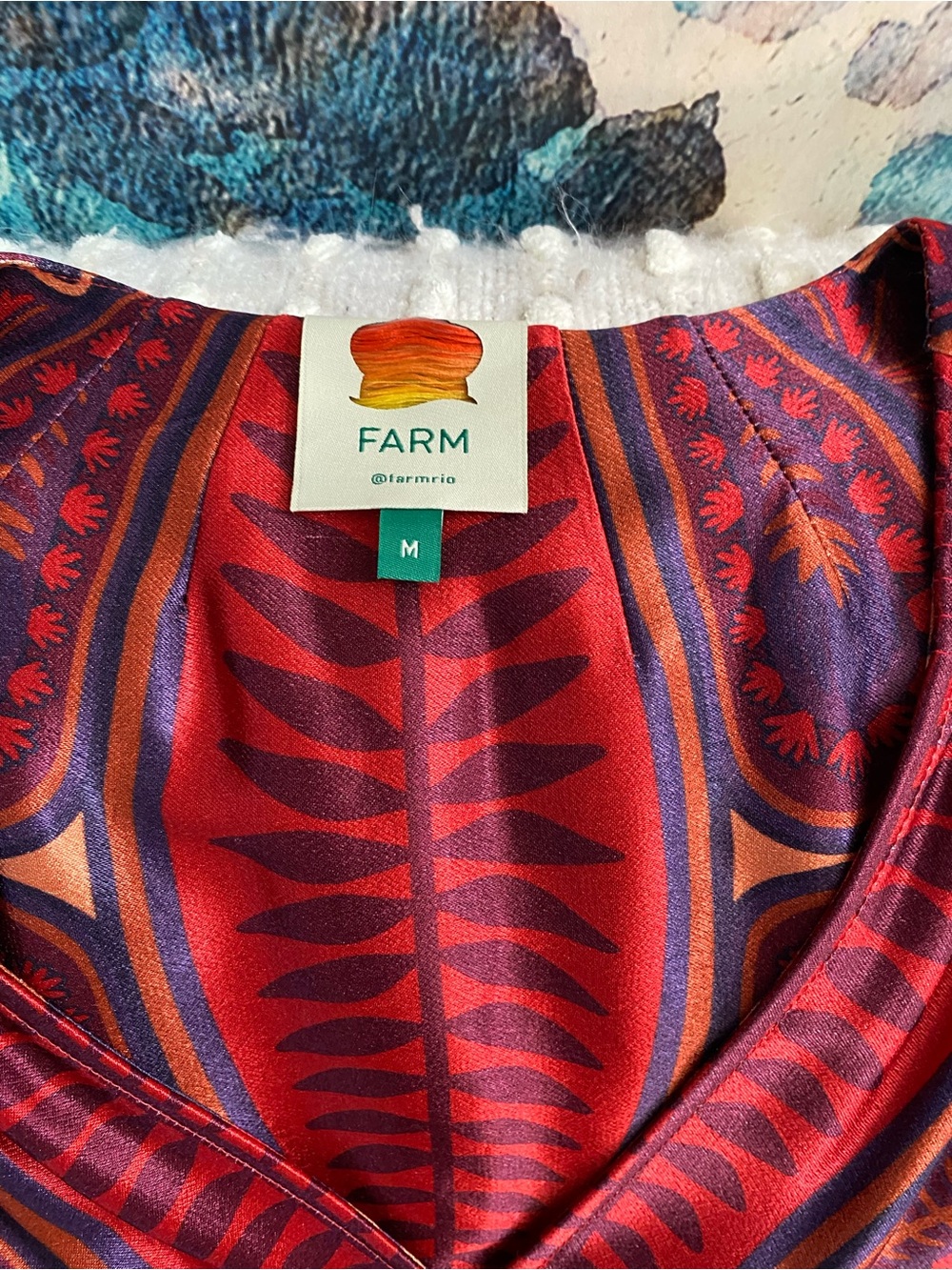 {Farm Rio} Macaw Mini Wrap Dress - Picture 9 of 10